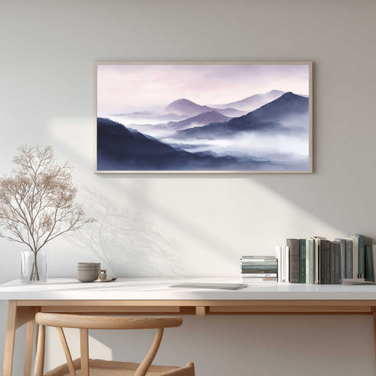 Abstract Purple Mountain Landscape