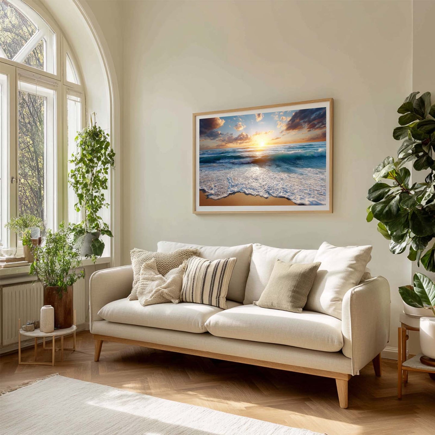 Abstract Oil Painting Sunrise at Sea
