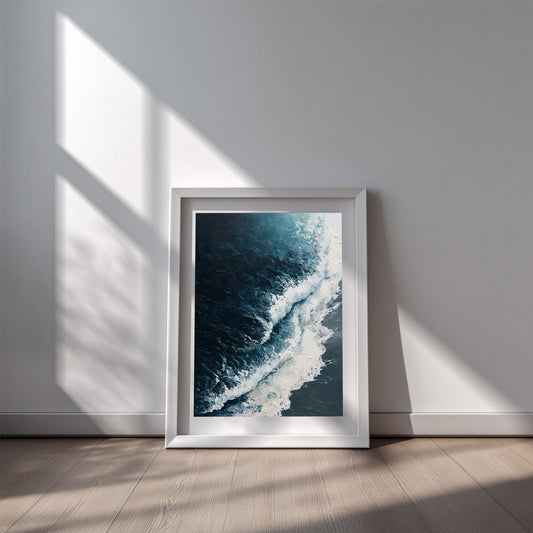 Abstract Black and White Waves