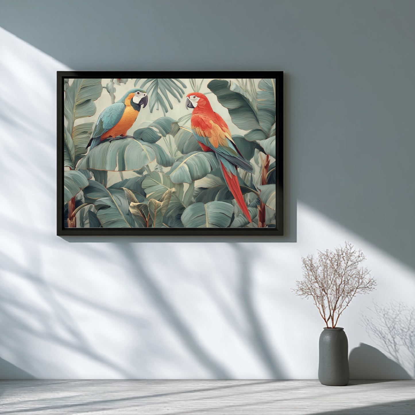 Tropical Plants Abstract Colorful Parrot Nature Animal