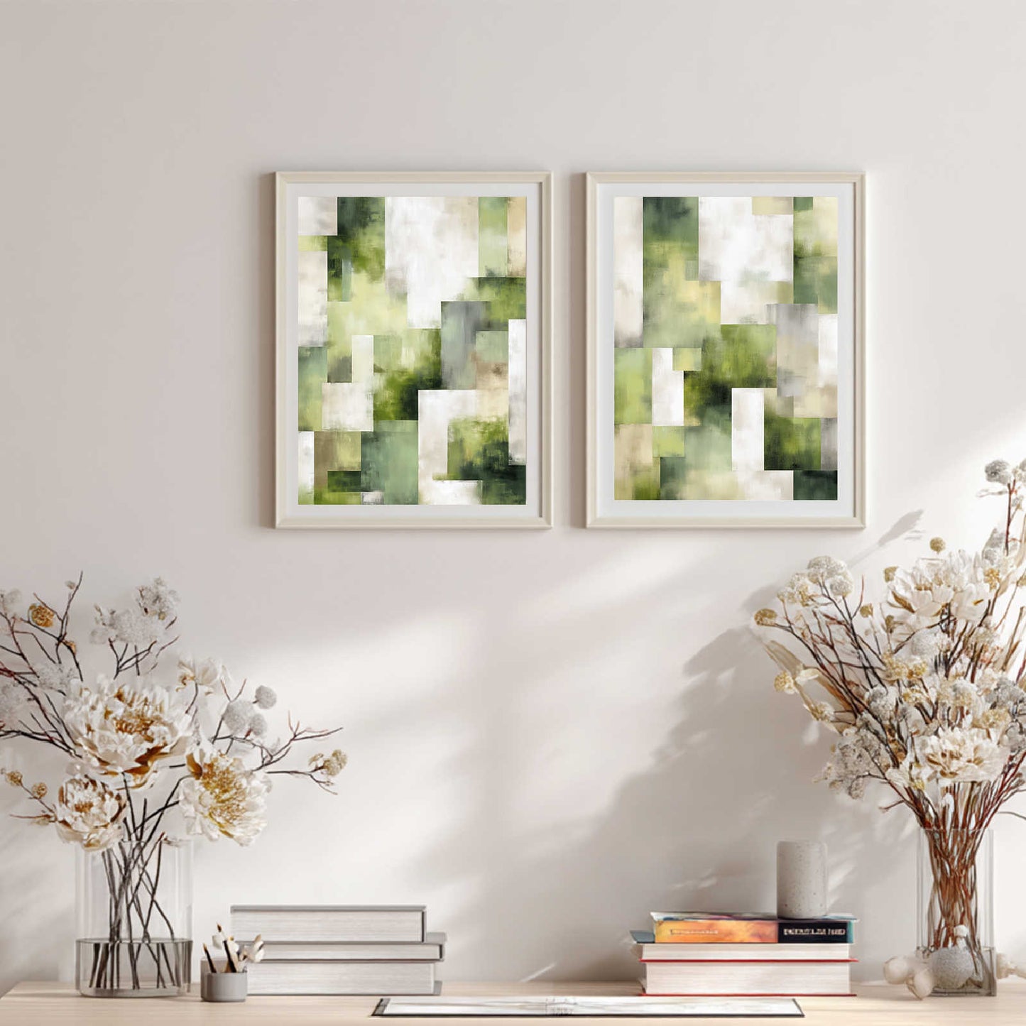 Abstract Green Canvas