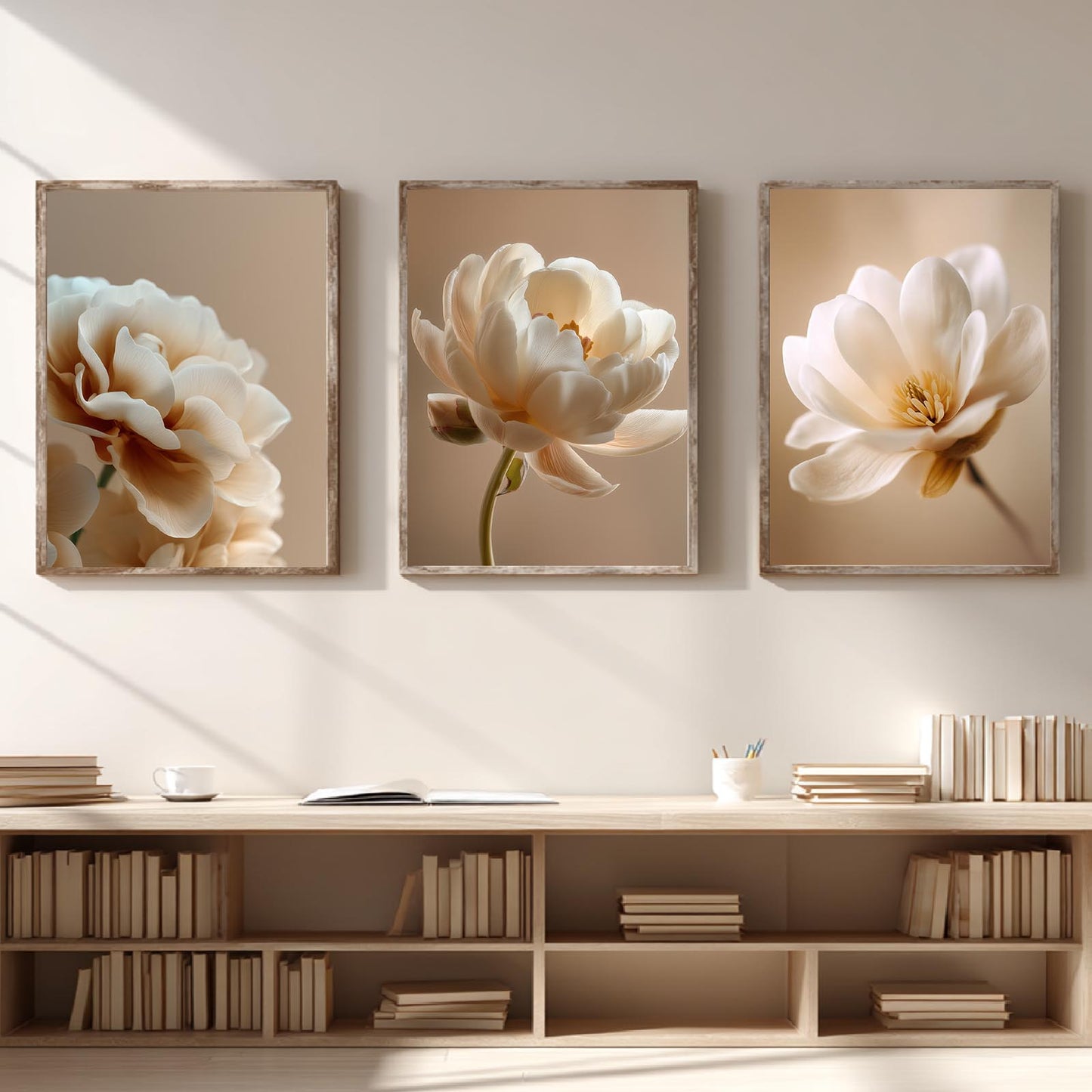 Abstract Floral Beige