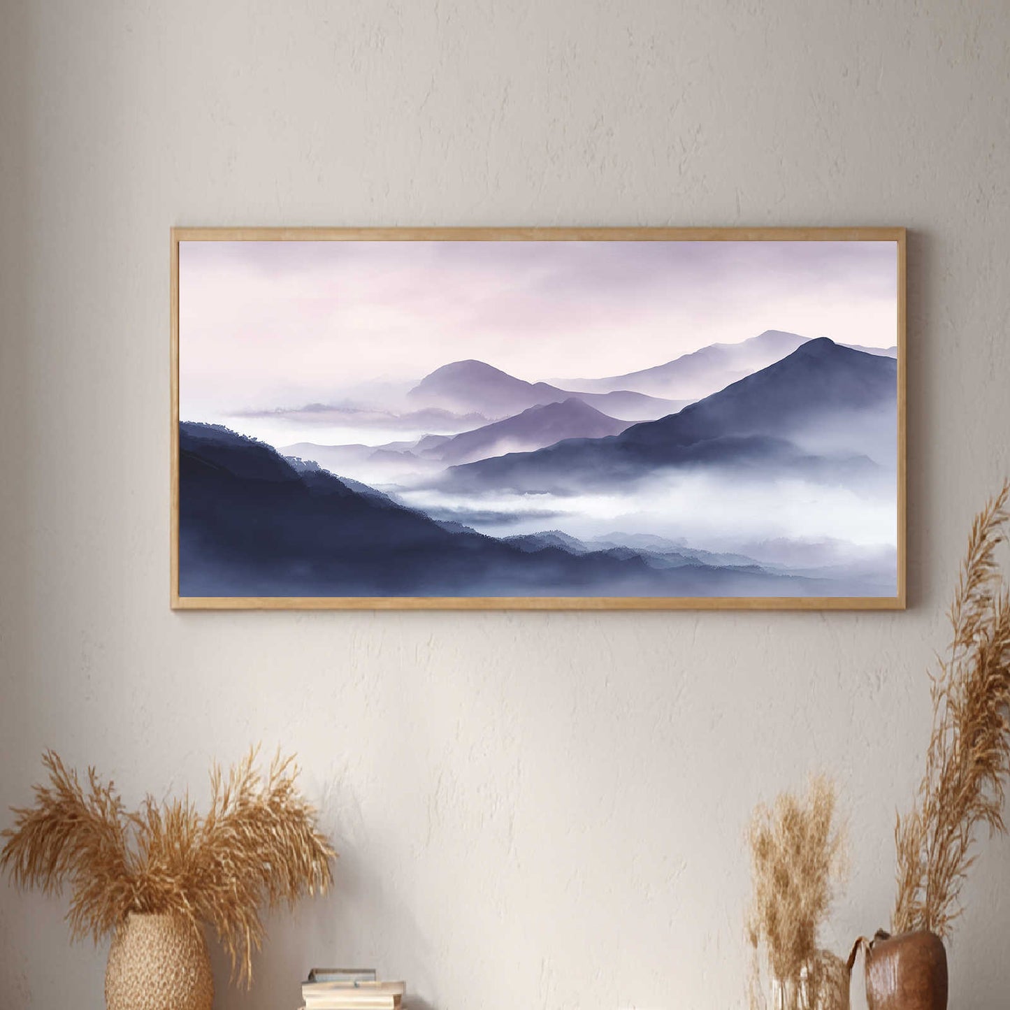Abstract Purple Mountain Landscape