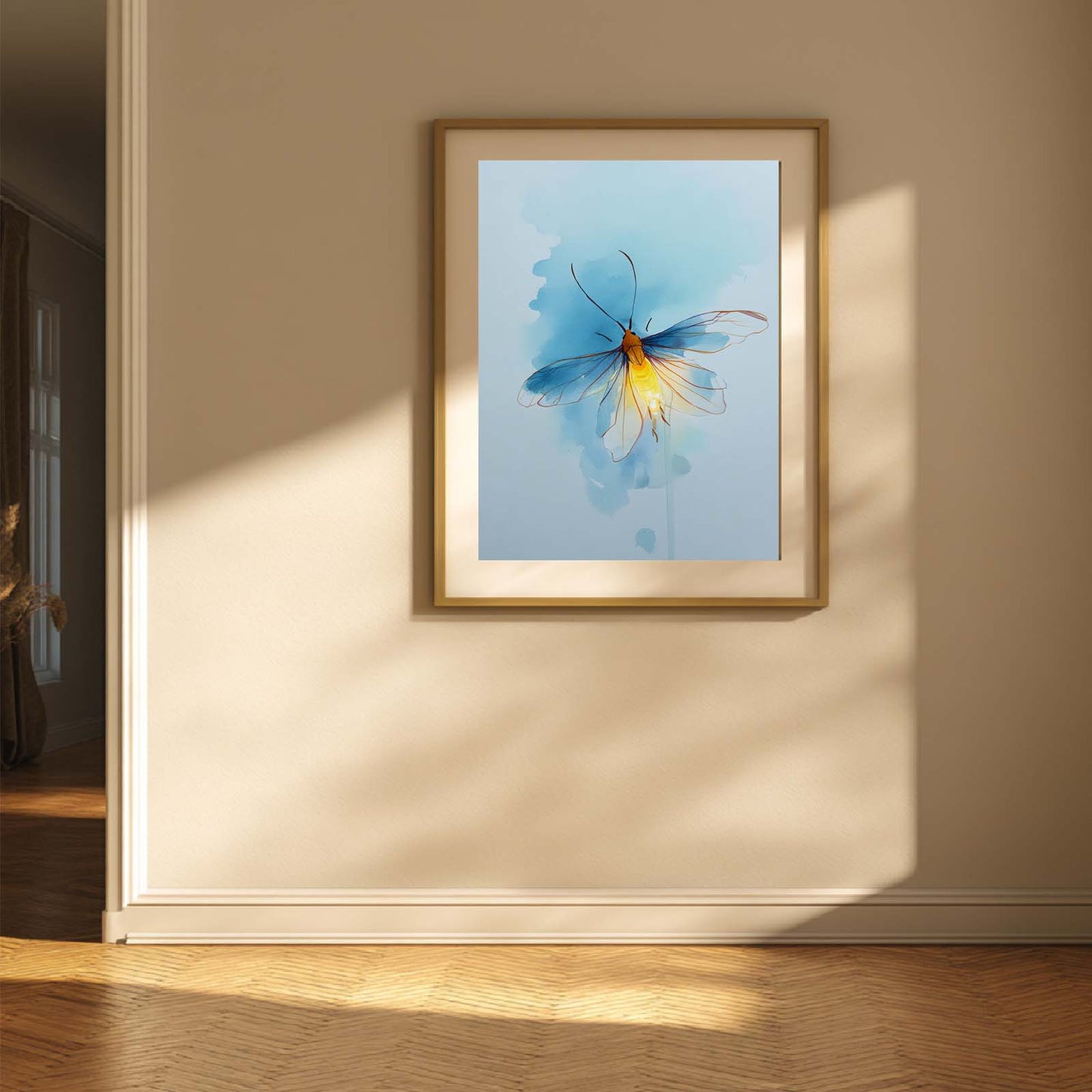 Abstract Watercolor Fireflies