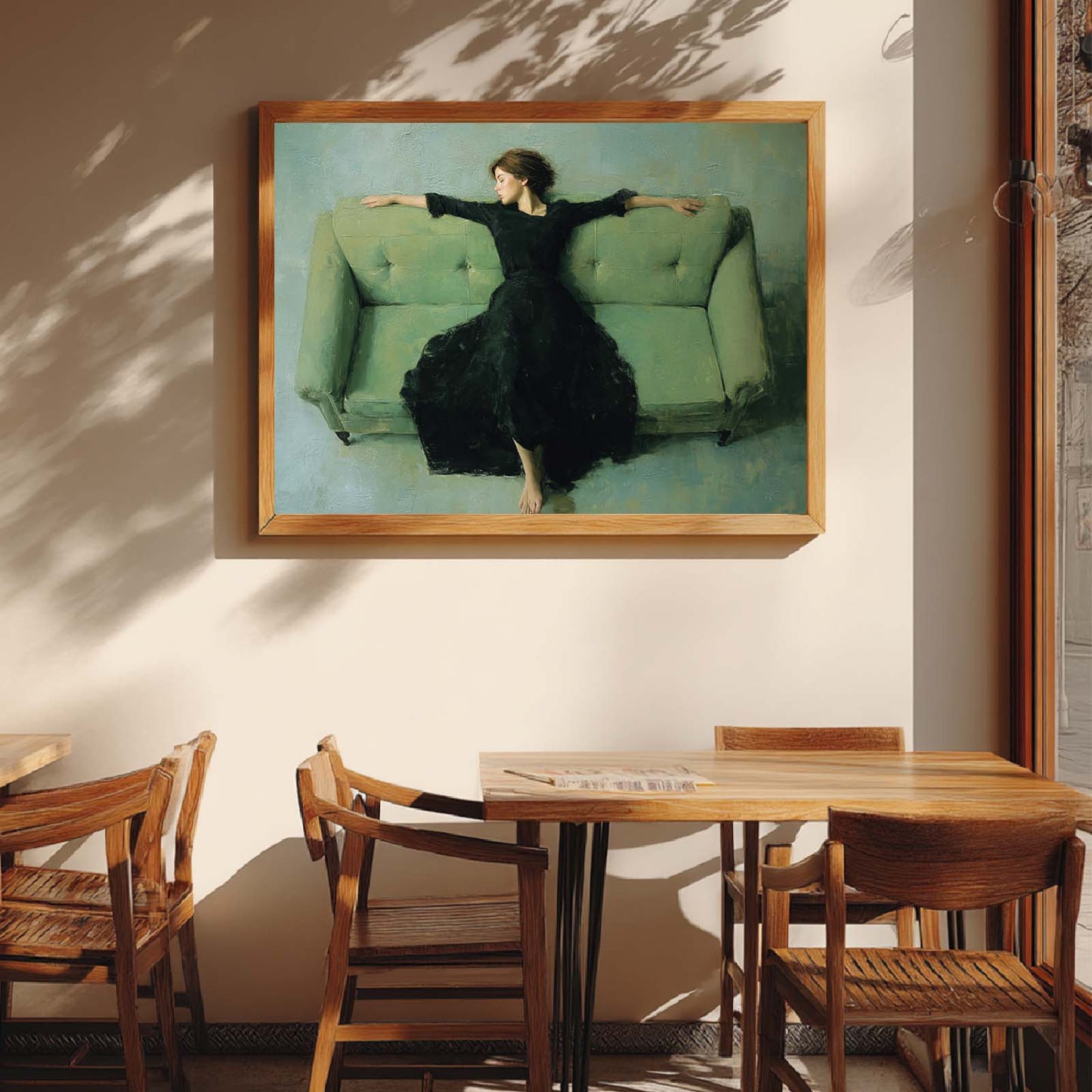 Canvas Painting Abstract Lazy Girl Wall Art Pictures for Living Room Bedroom Decoration Canvas Pictures Poster Frameless