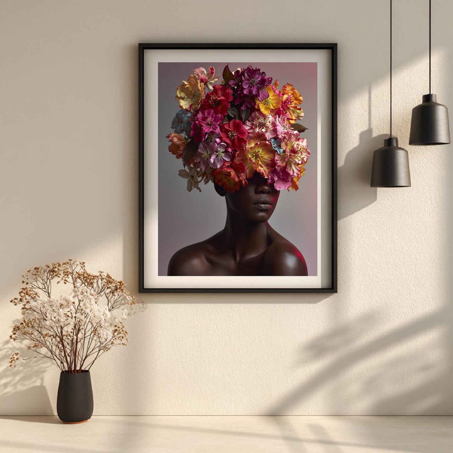 Africa Women Beautiful Flowers