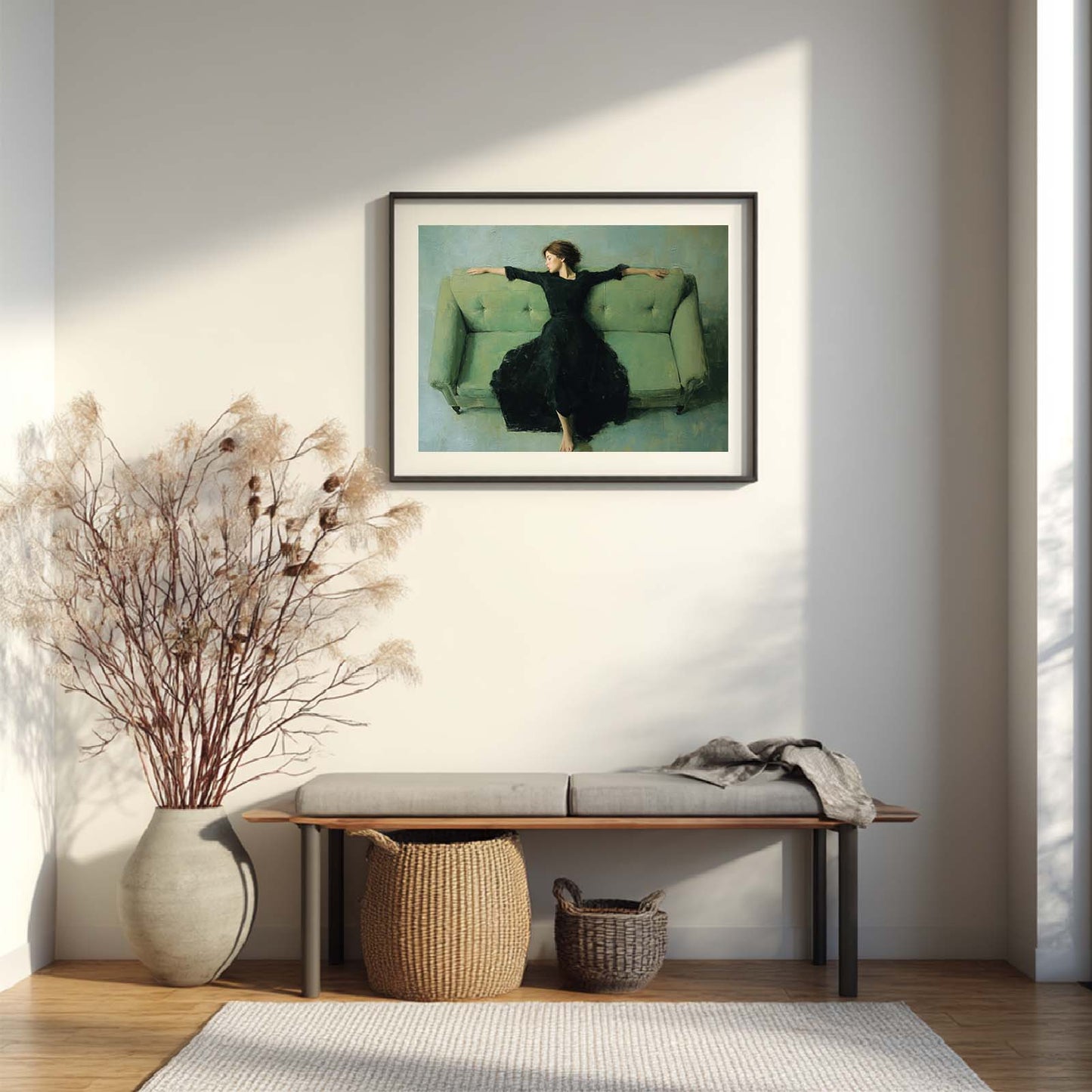 Canvas Painting Abstract Lazy Girl Wall Art Pictures for Living Room Bedroom Decoration Canvas Pictures Poster Frameless