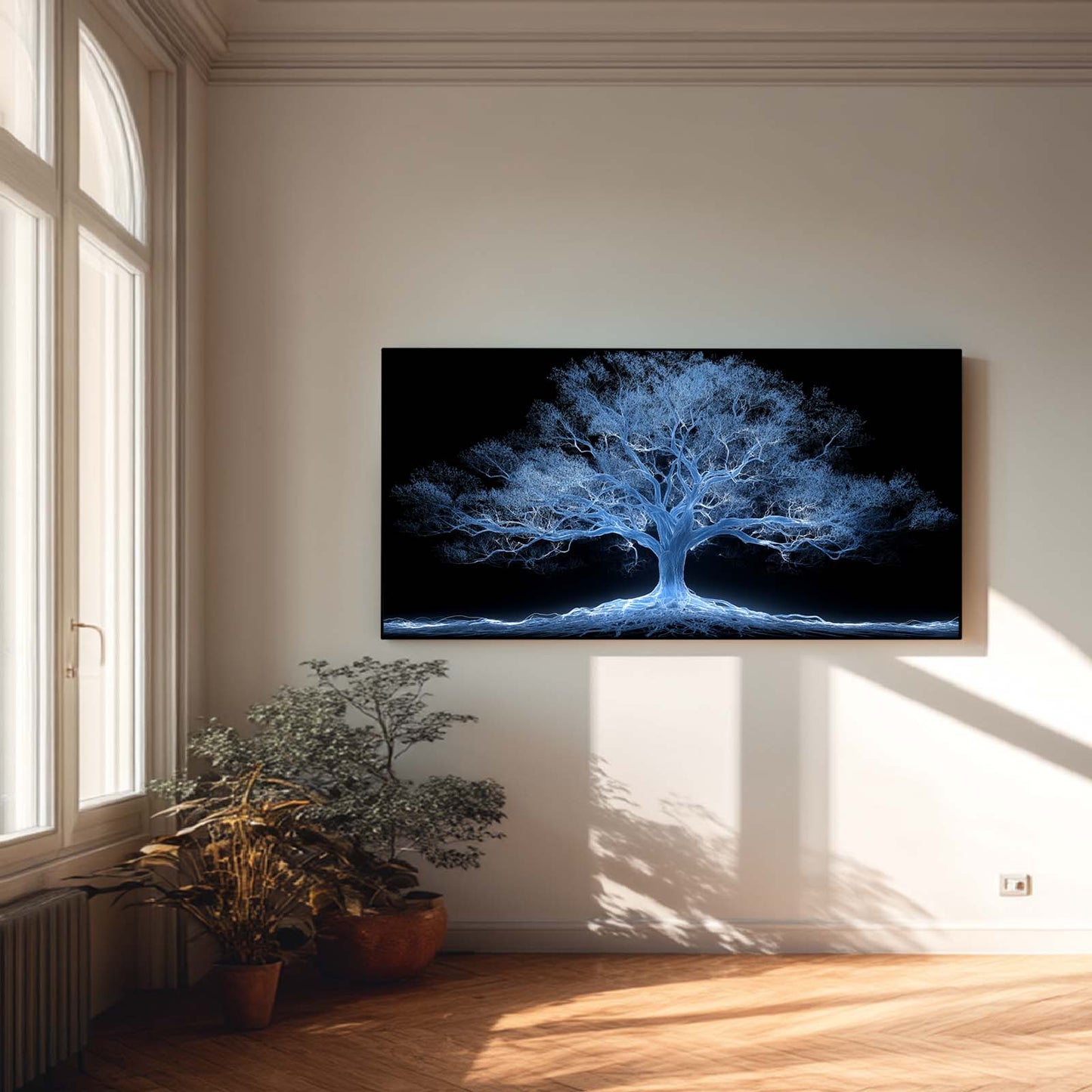 Abstract Blue Tree of Life