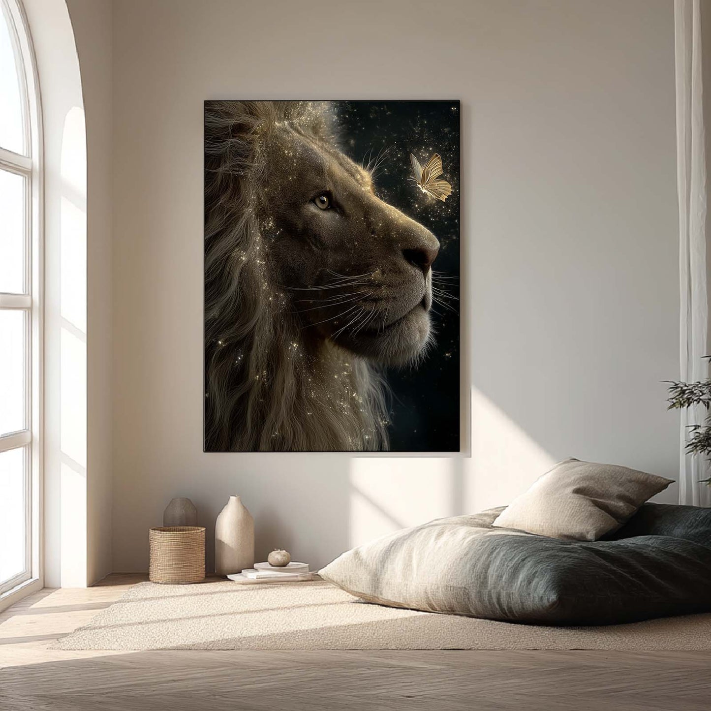 Abstract Animals Lion Butterfly