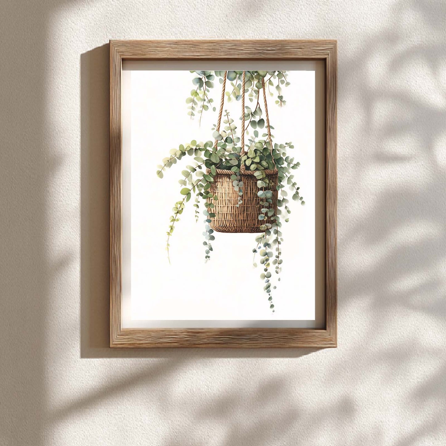 Abstract Green Leaves Plant Vase Cat Canvas Painting Wall Art for Living Room Bedroom Decoration, Poster Print, Frameless