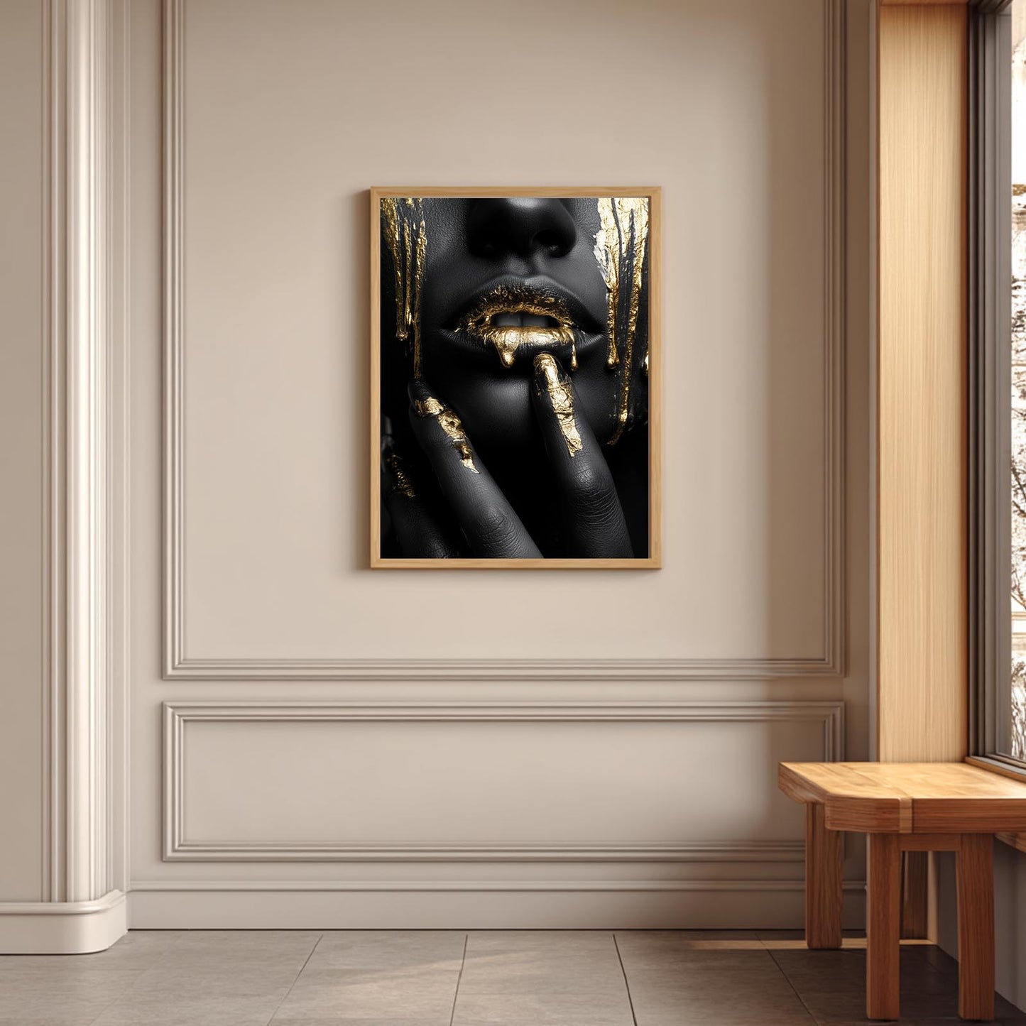 Abstract Beautiful African Woman Portrait