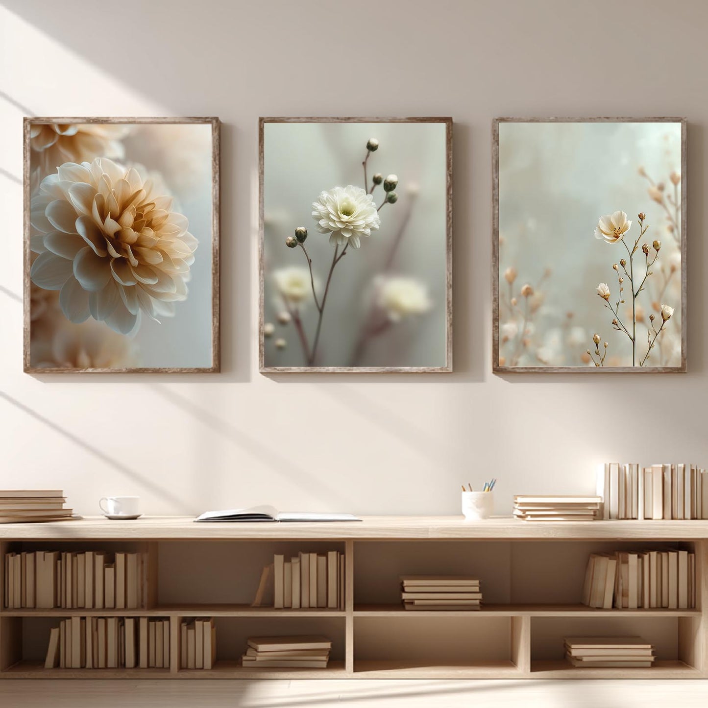 Abstract Floral Beige