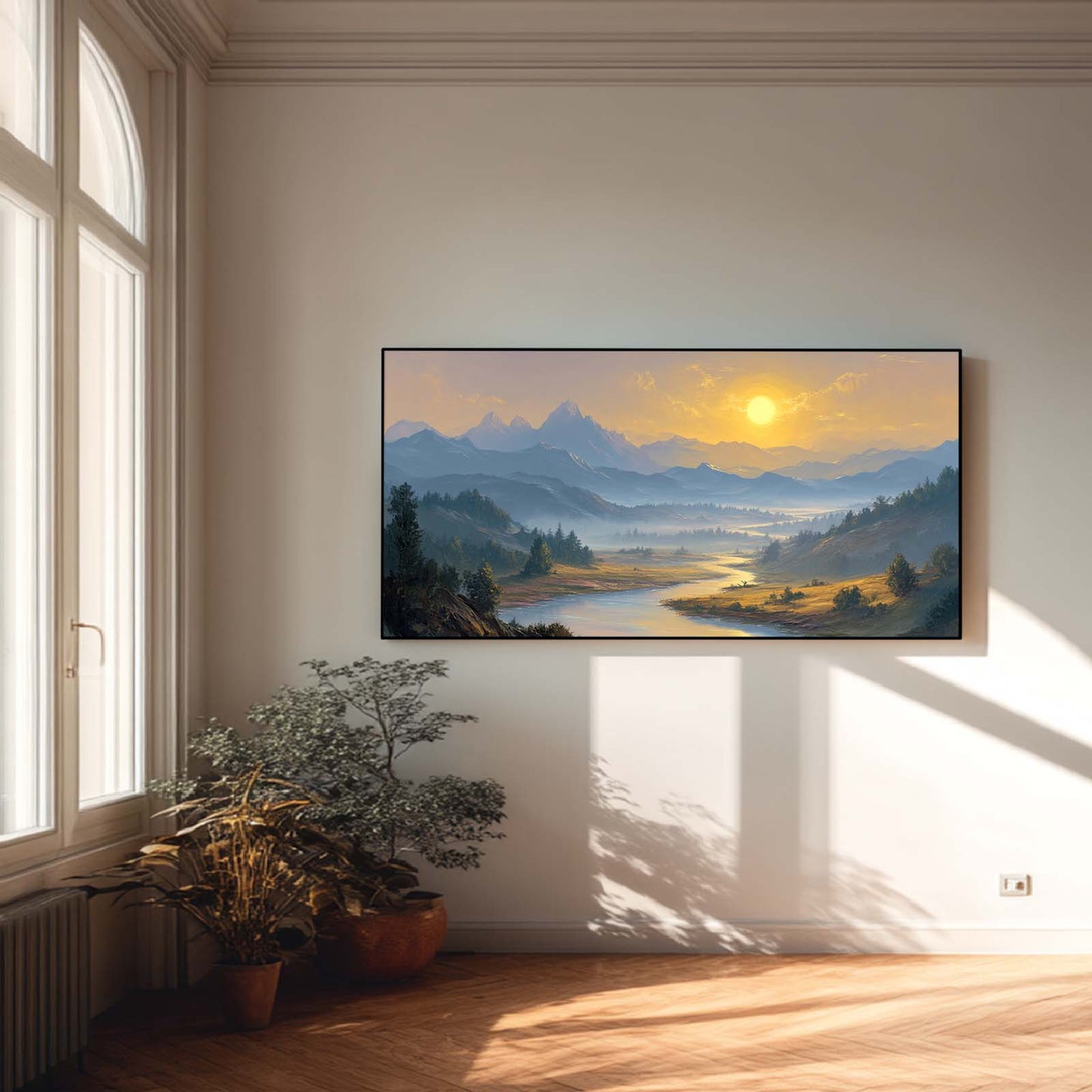 Sunset Landscape Abstract Home Decoration Canvas Painting Unframed