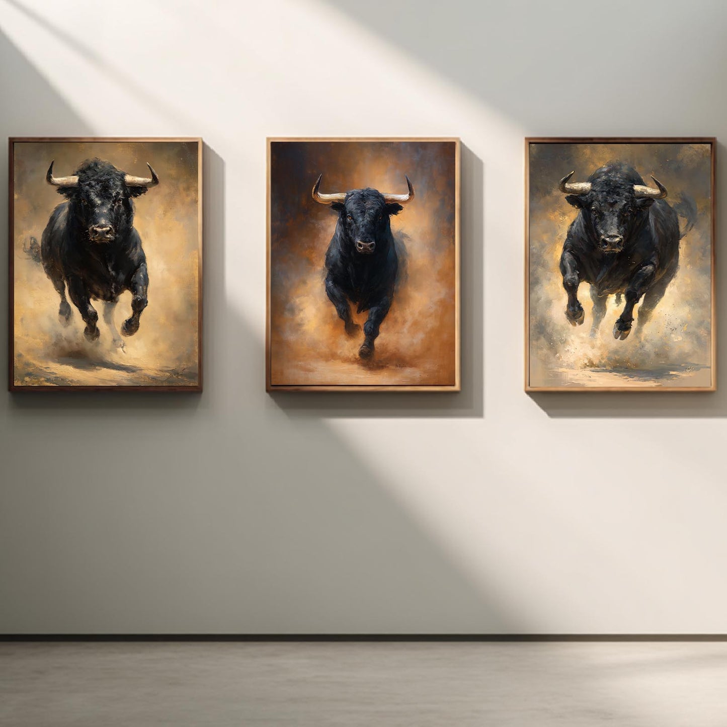Running Bull Abstract Animal