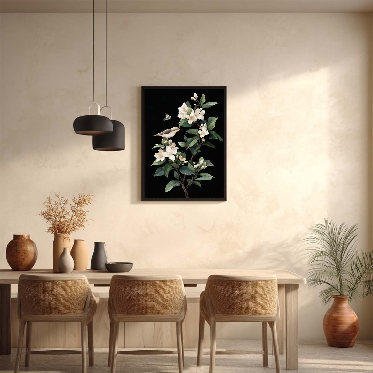 Abstract Jasmine Birds butterfly-C