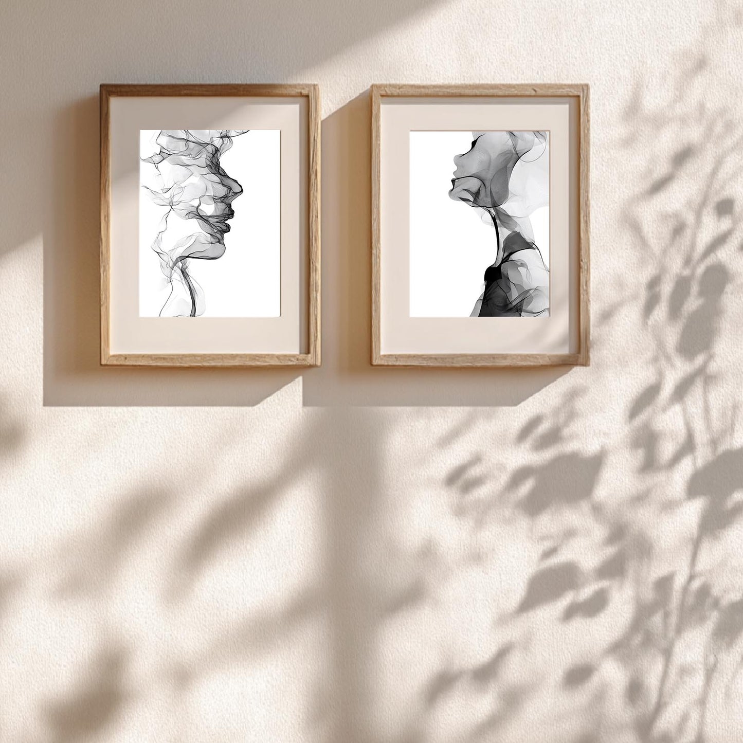 Smoke Shape Black and White Minimalist