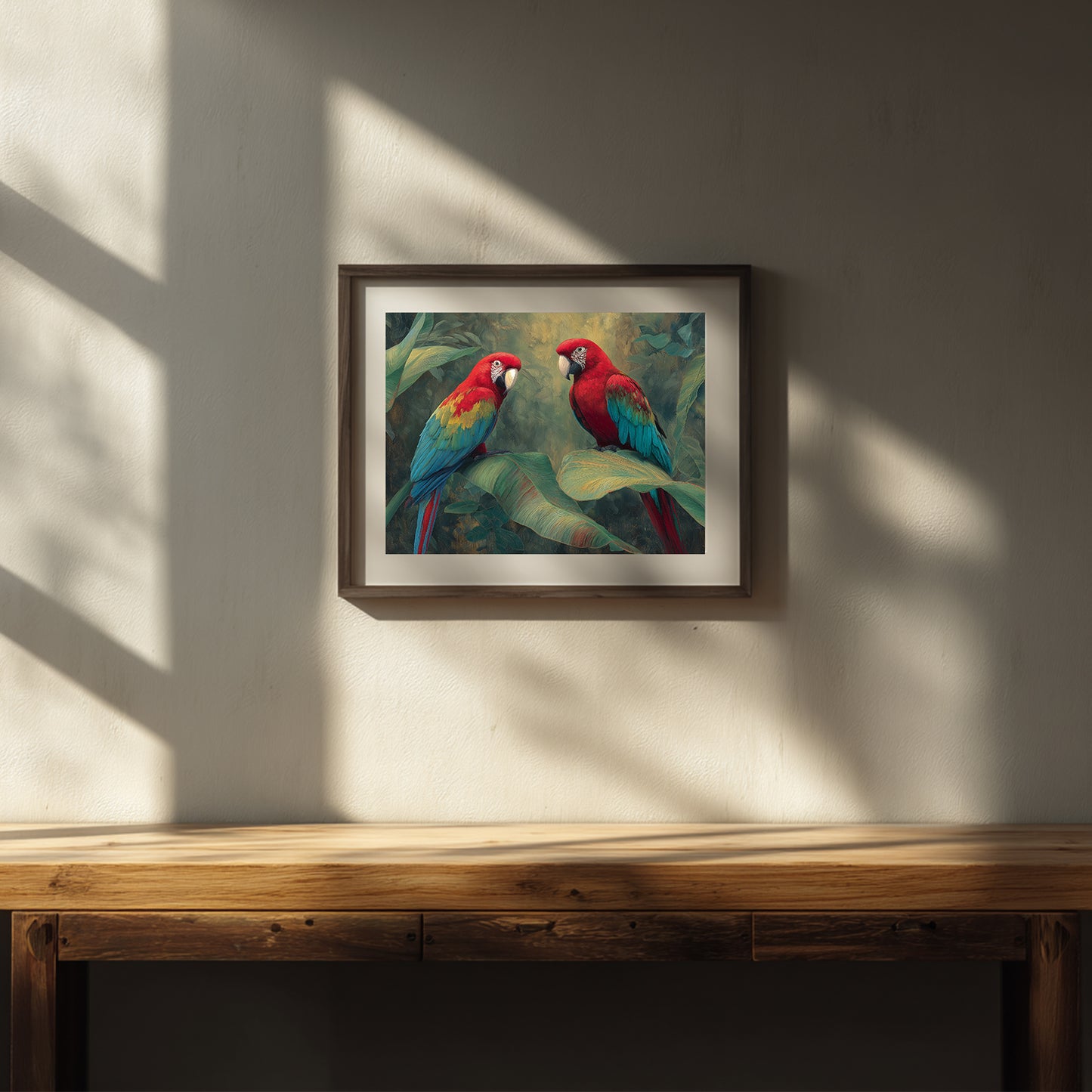 Tropical Plants Abstract Colorful Parrot Nature Animal
