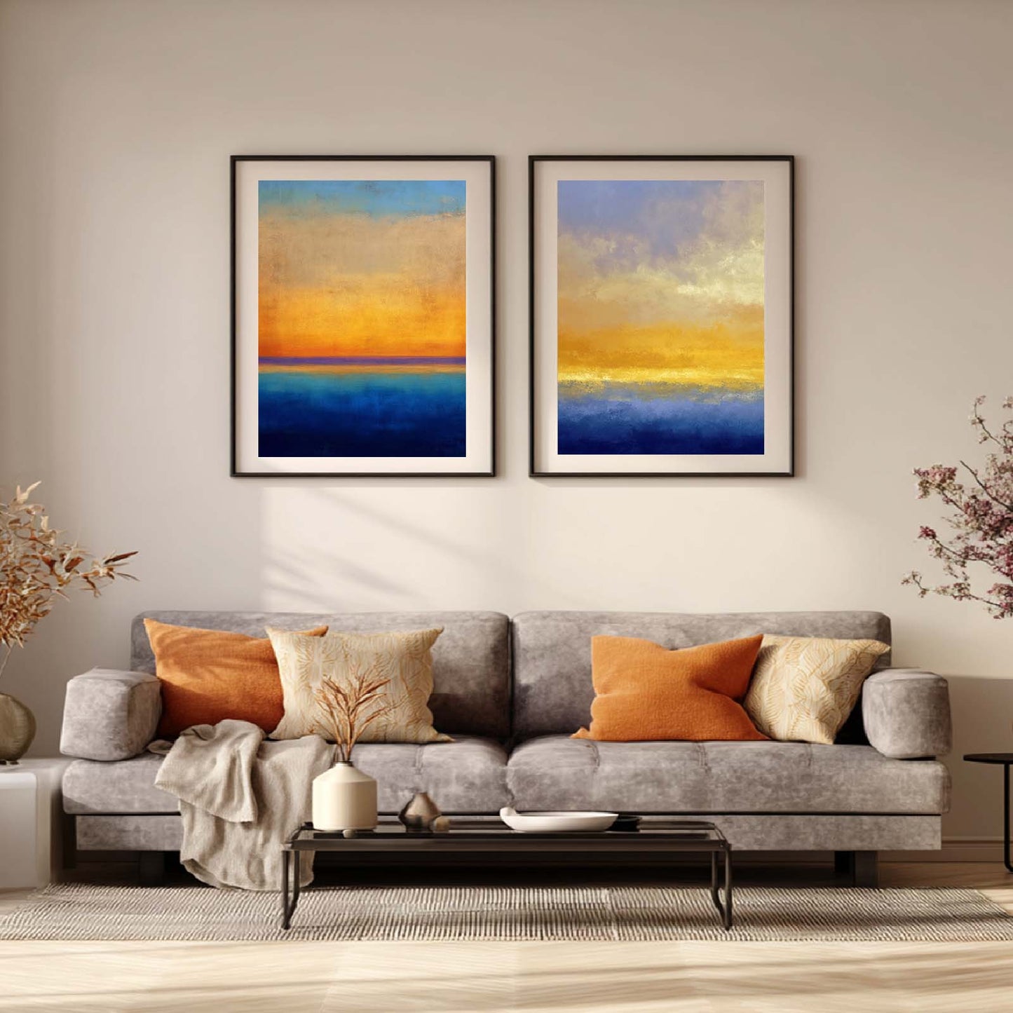 Canvas Painting Abstract Sunrise Wall Art Pictures for Living Room Bedroom Decoration Canvas Pictures Poster Frameless