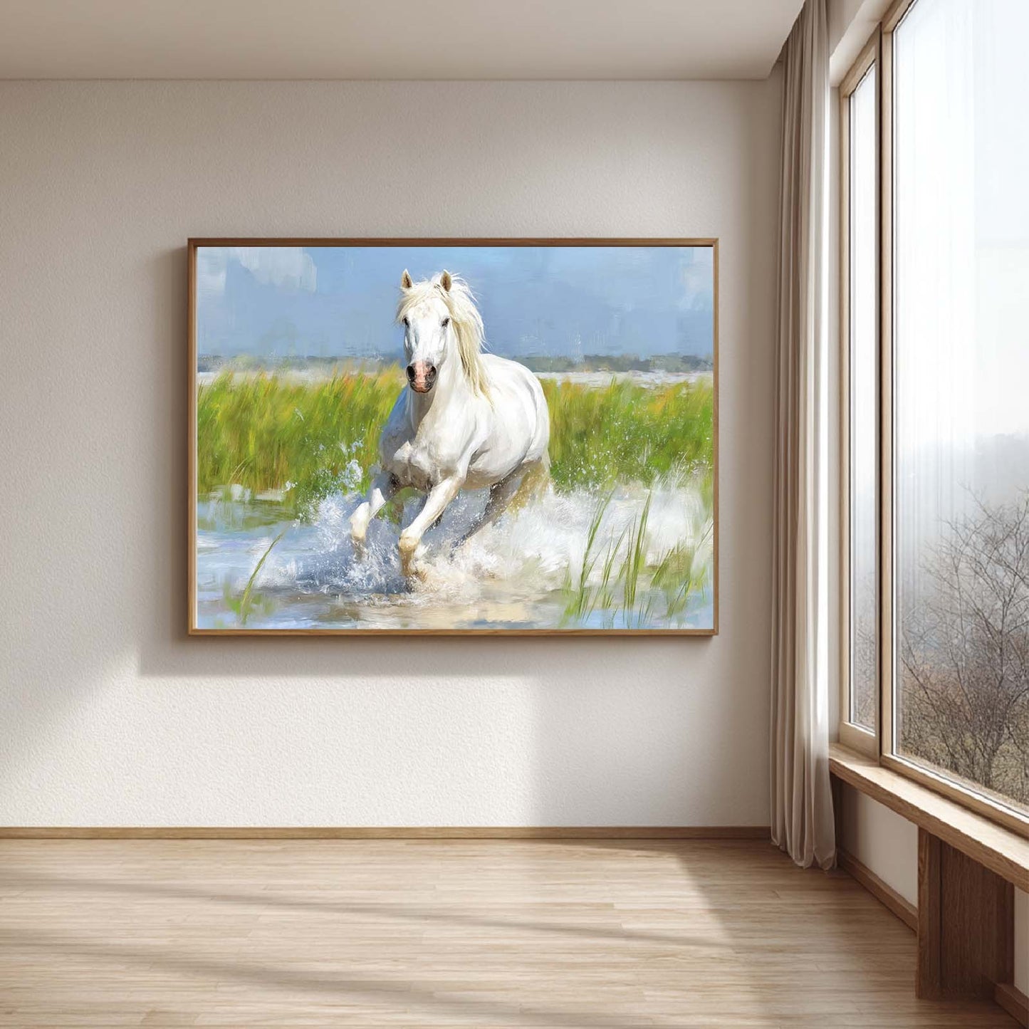 Abstract Horse Animal Canvas Painting Wall Art for Living Room Bedroom Decoration, Poster Print, Frameless