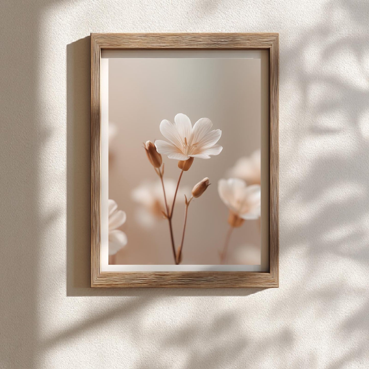 Abstract Floral Beige