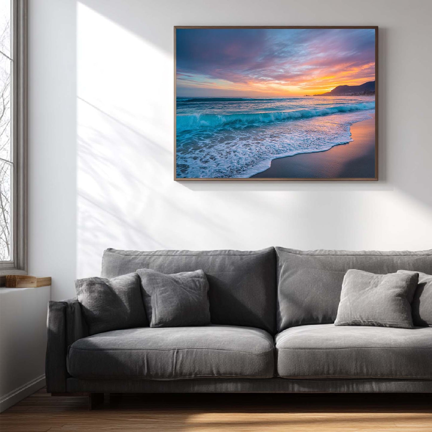 Abstract Oil Painting Sunrise at Sea