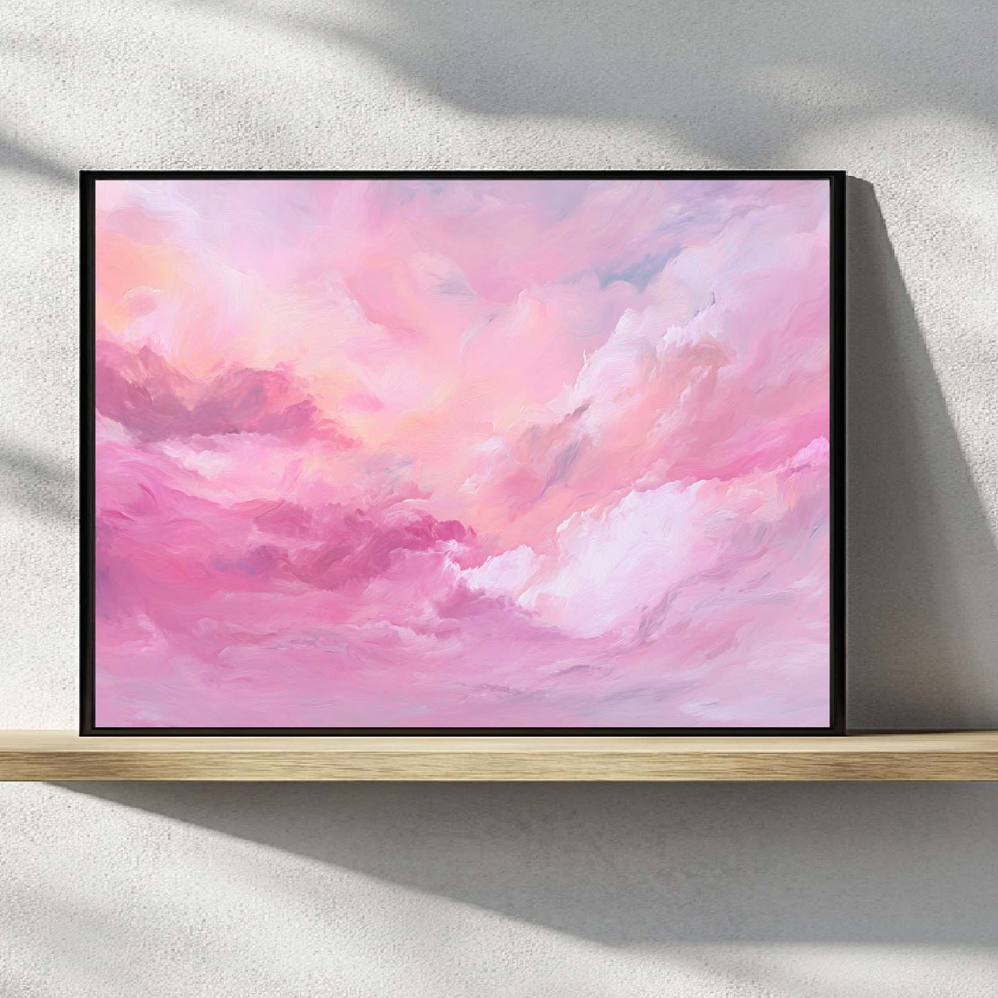 Abstract Oil Painting Pink Sky
