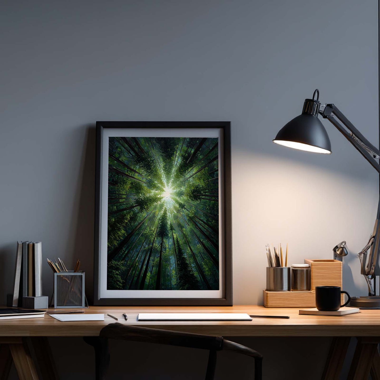 Abstract Landscape Sunlight Forest Canvas Painting – Wall Art for Living Room Bedroom Decoration, Poster Print, Frameless