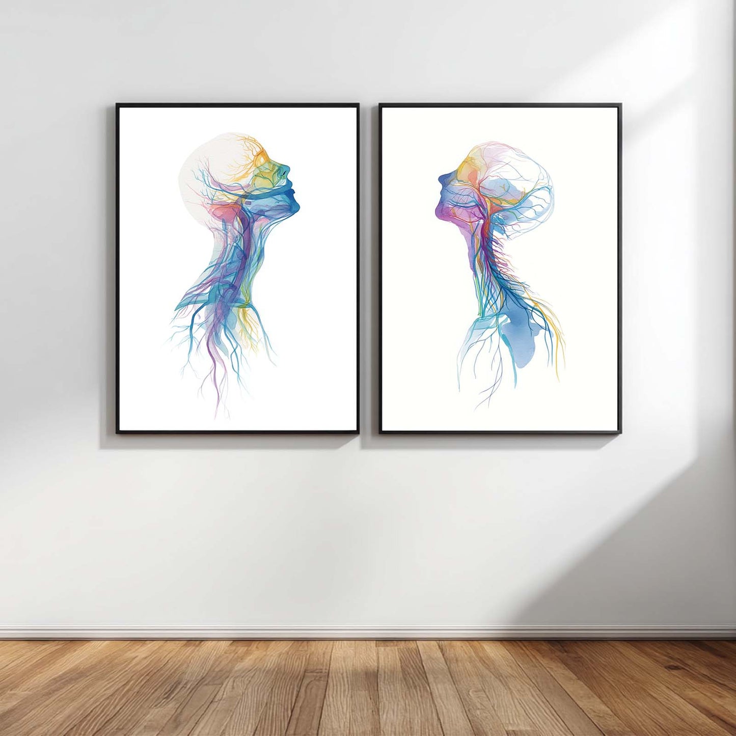 Abstract Human Anatomy Watercolor