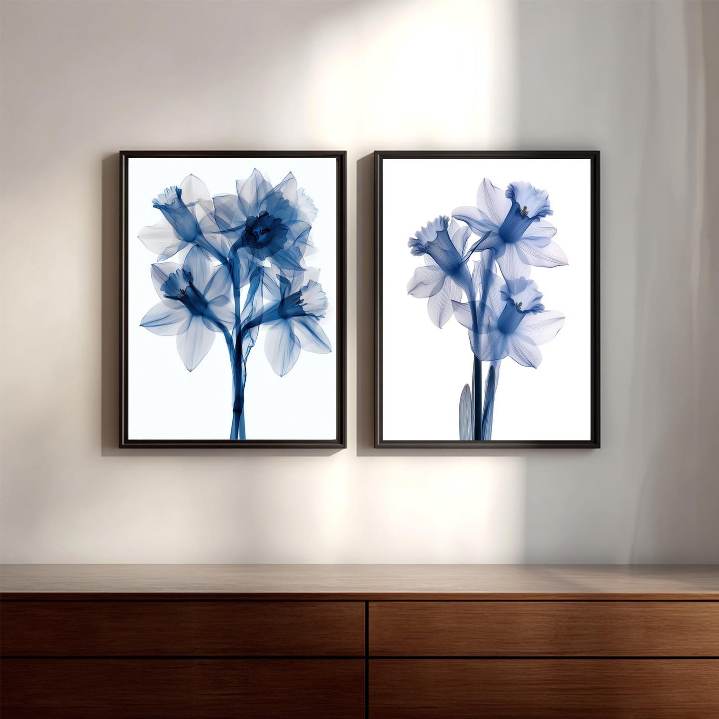 Blue Floral Abstract Plants