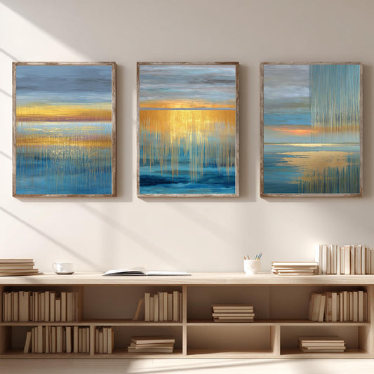 Sunset Ocean Abstract Landscape