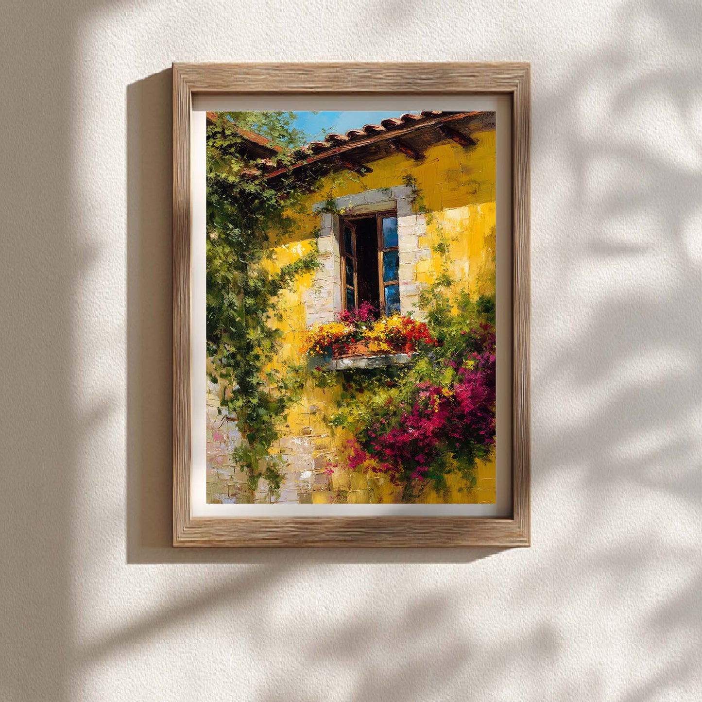 Abstract Country Style Floral Canvas Painting