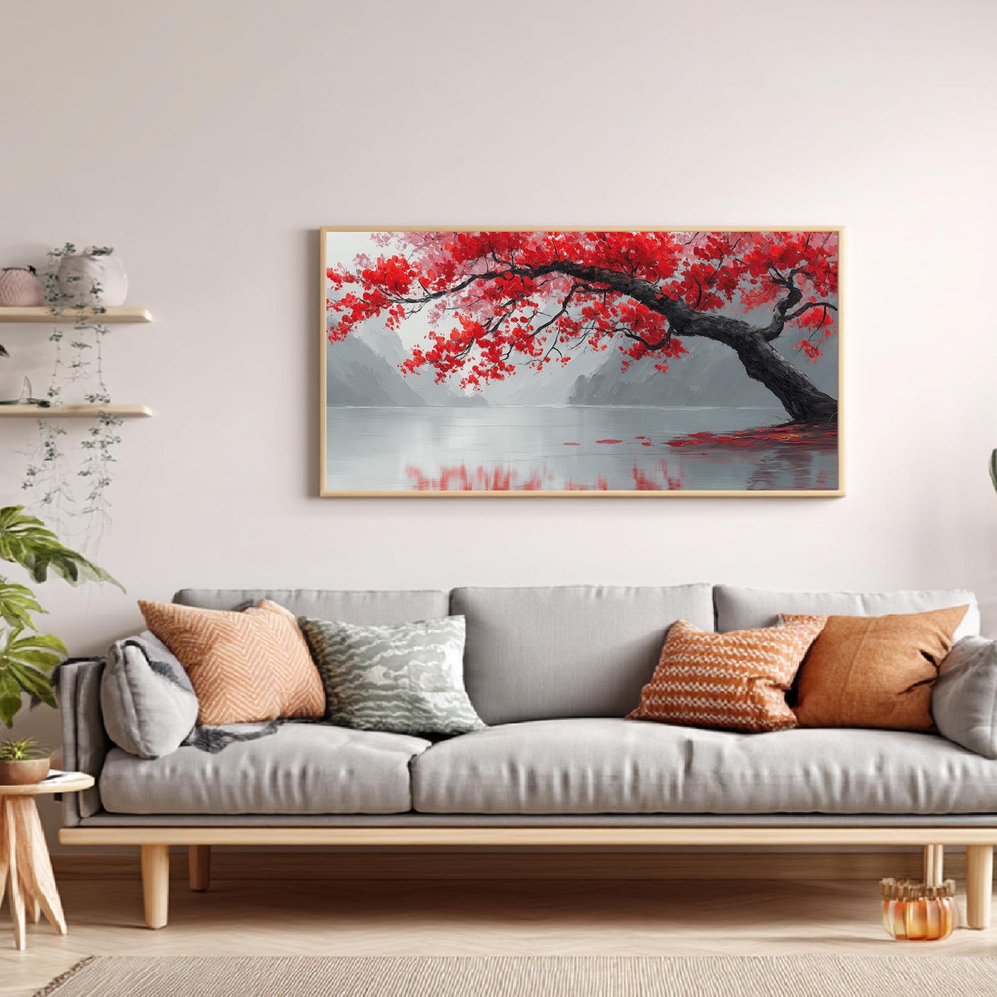 Red Tree Abstract Landscape