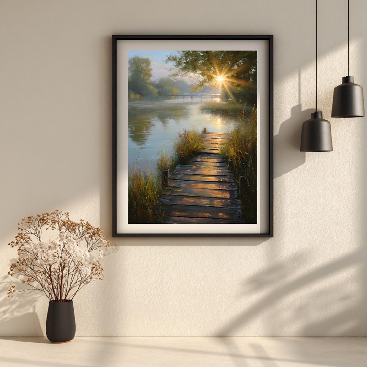 Sunrise Dock Abstract Landscape
