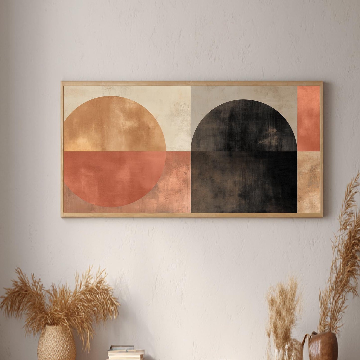 Abstract Geometry Beige Gray Black