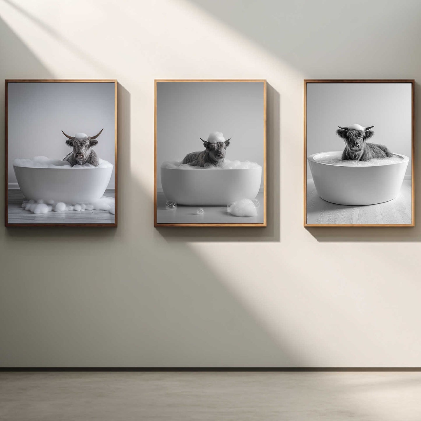 Animals Taking a Bath Abstract Funny
