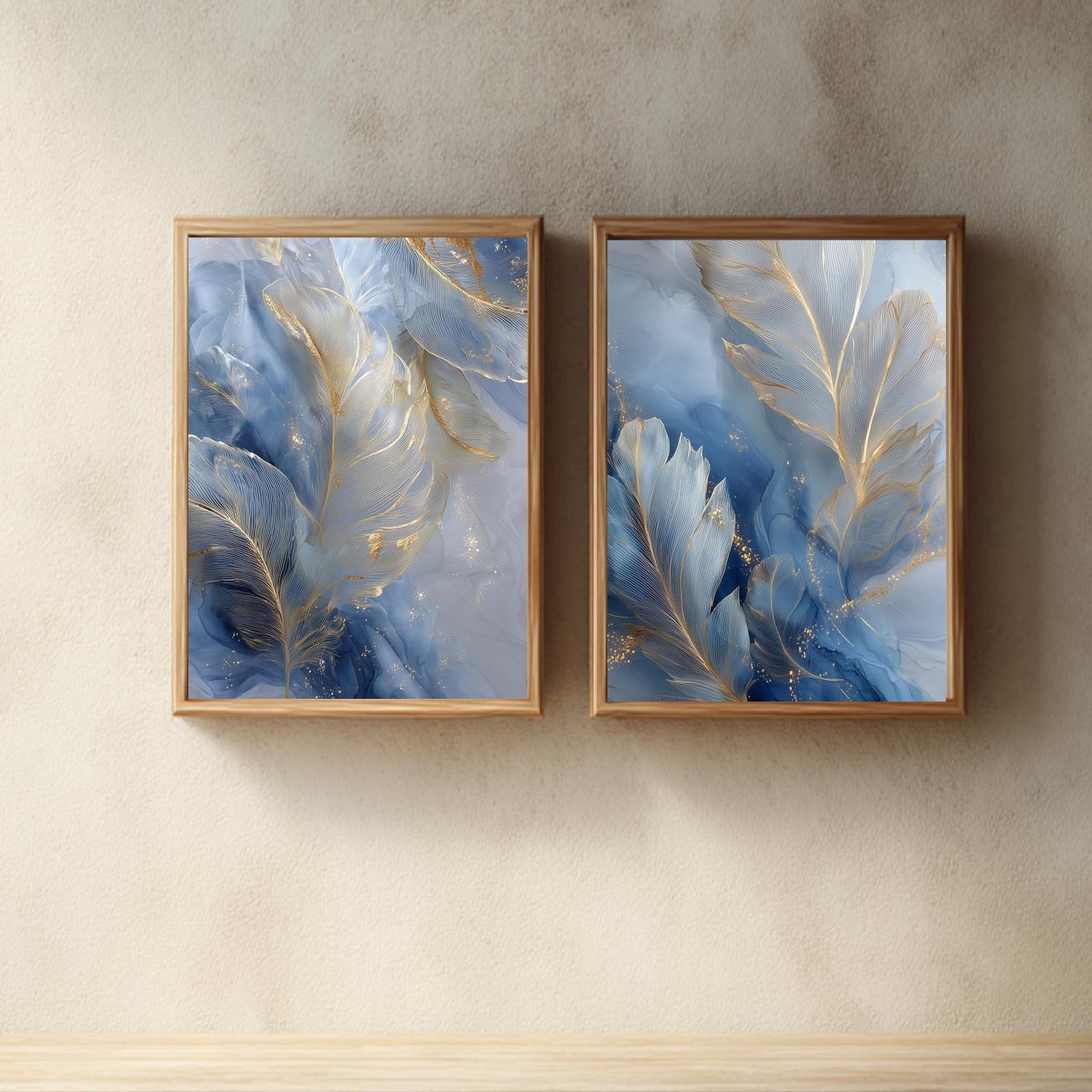 Abstract Blue Feather
