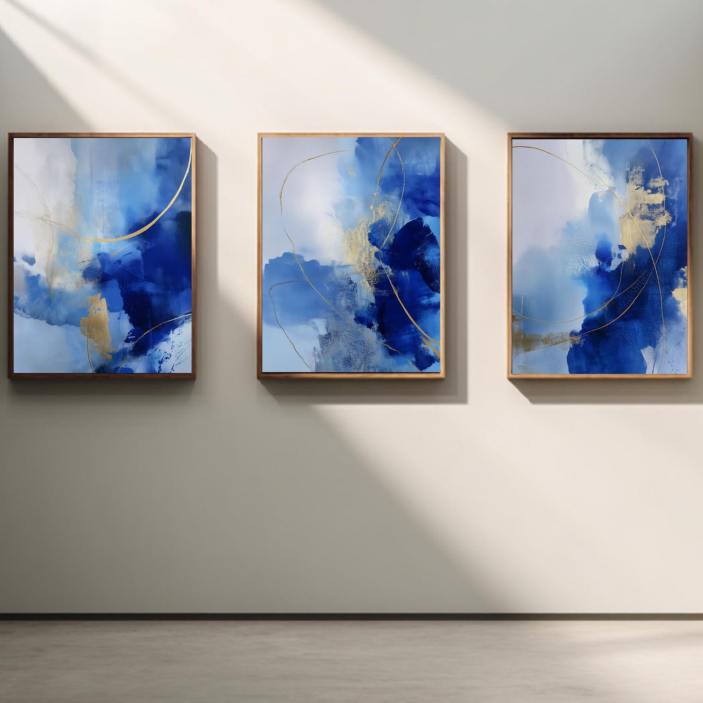 Abstract Blue and Gold Minimalism