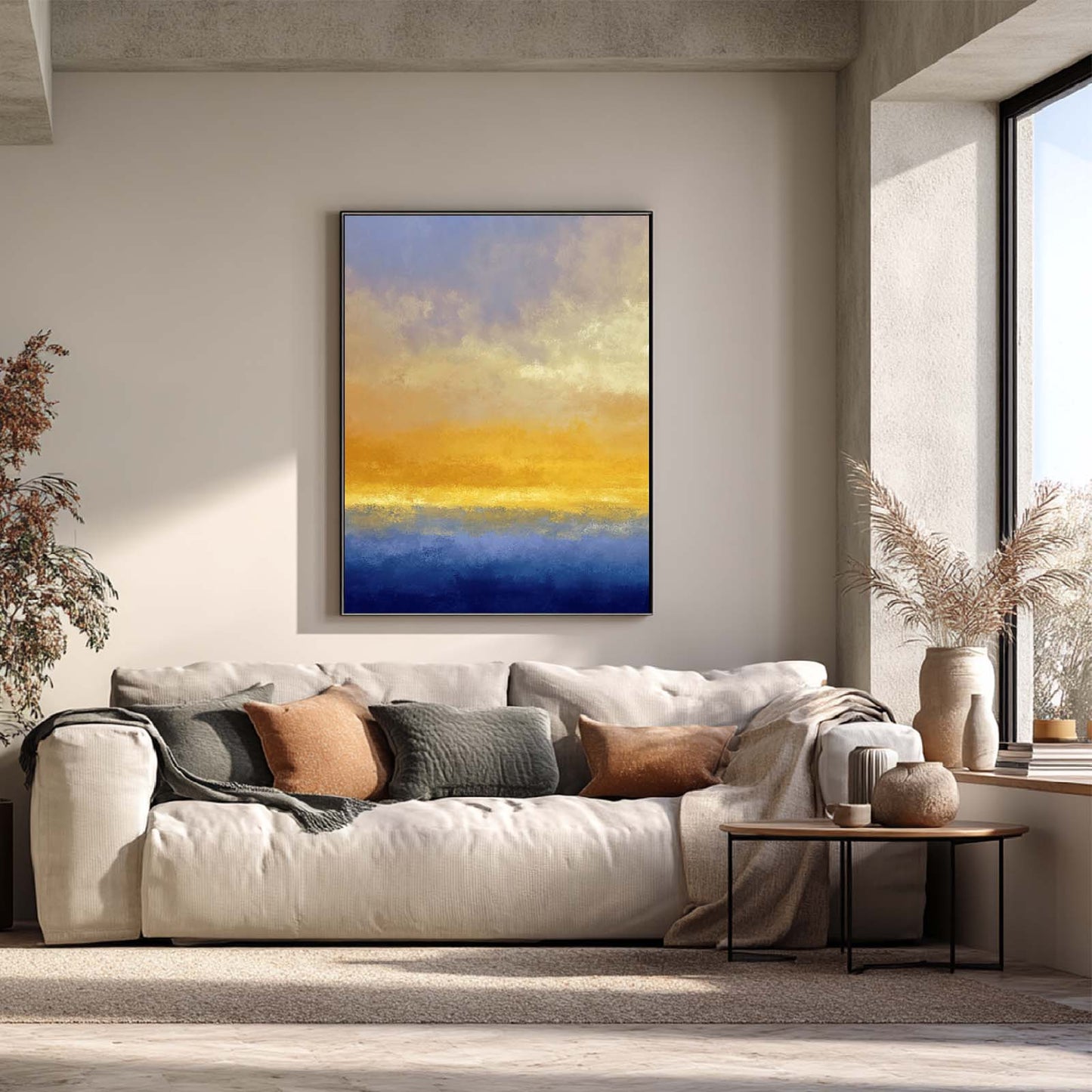 Canvas Painting Abstract Sunrise Wall Art Pictures for Living Room Bedroom Decoration Canvas Pictures Poster Frameless