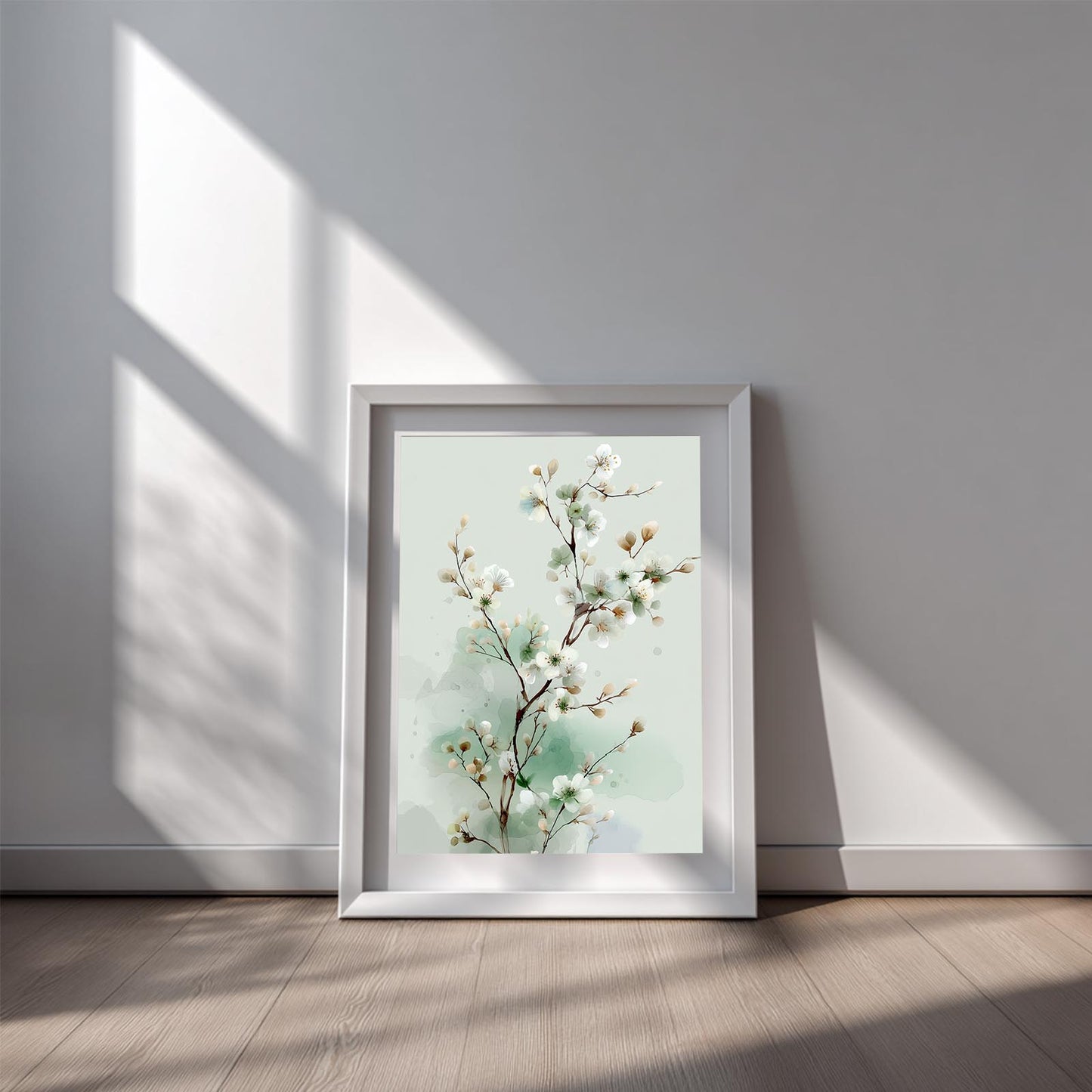 Abstract Beige and Green Plants