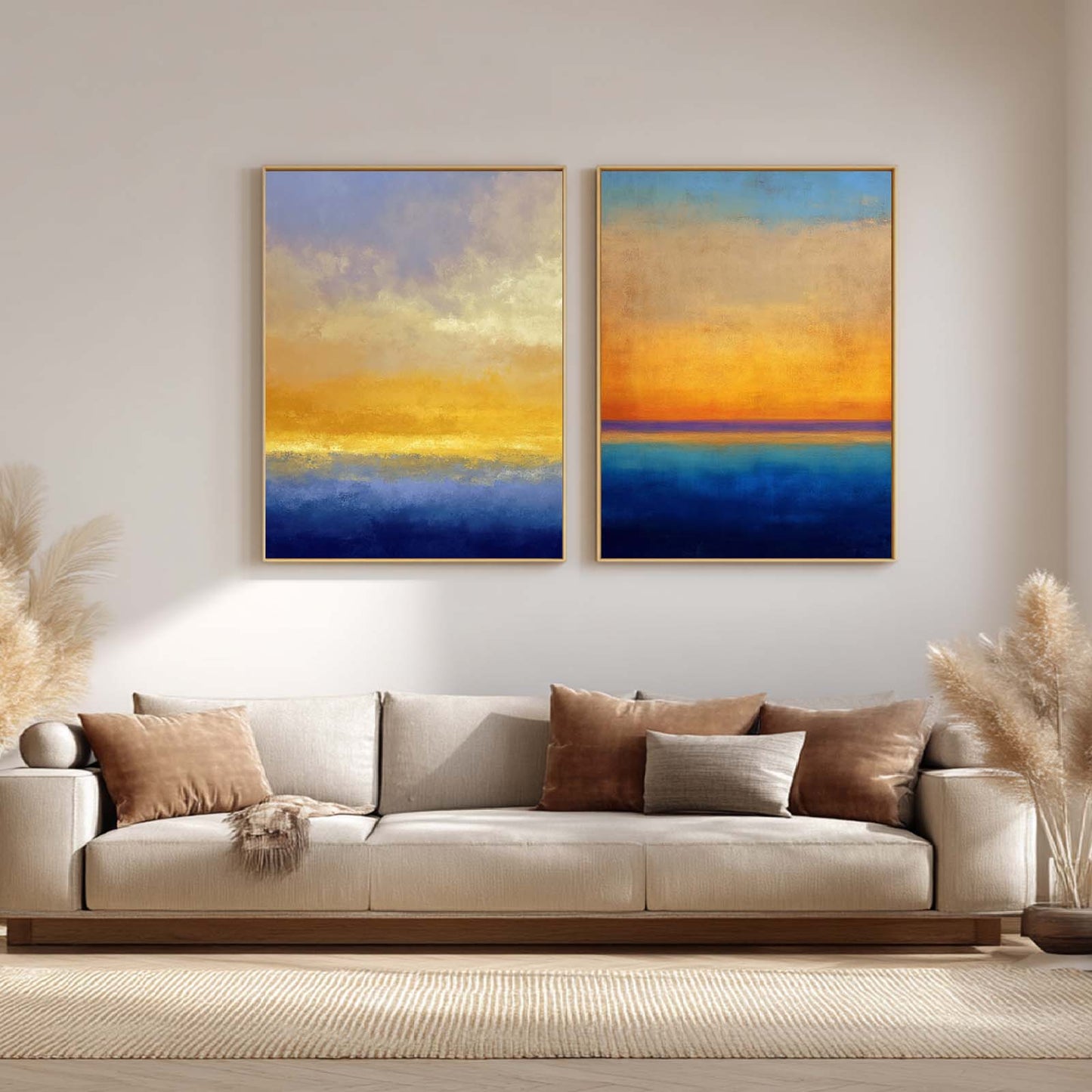 Canvas Painting Abstract Sunrise Wall Art Pictures for Living Room Bedroom Decoration Canvas Pictures Poster Frameless