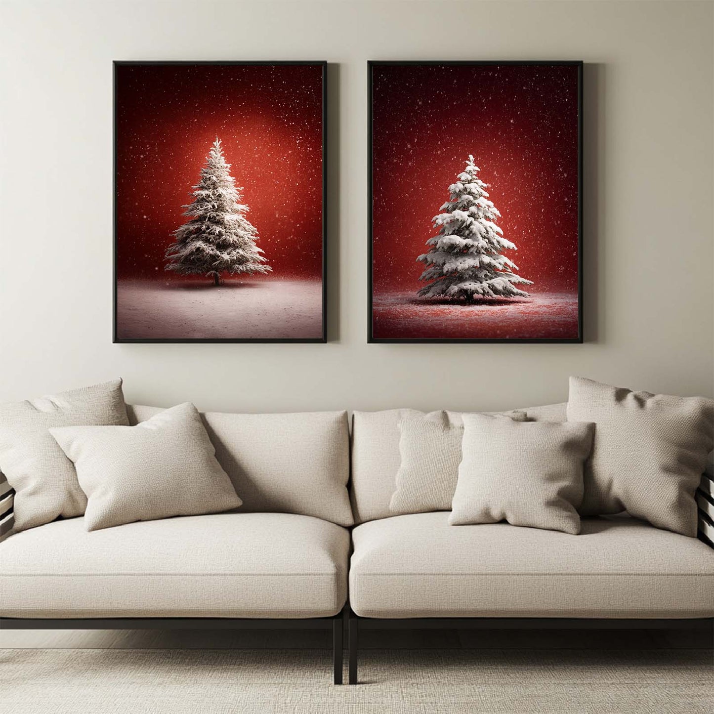 Abstract landscape Snow Winter Christmas