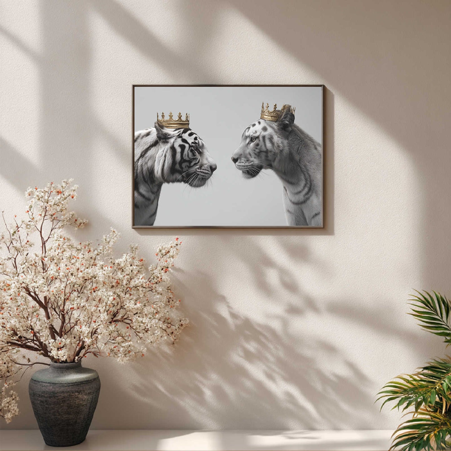 Abstract Animal Tiger Couple Crown
