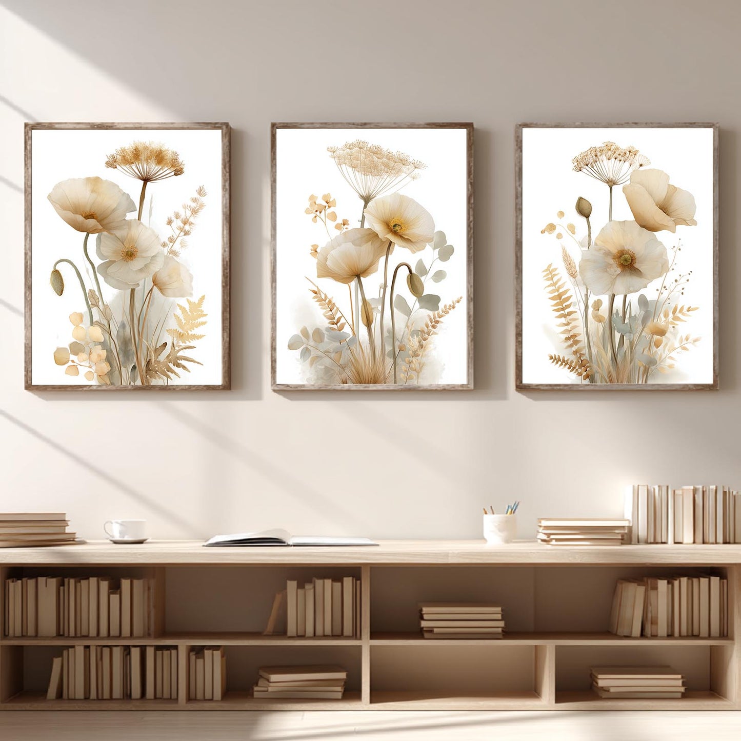 Modern Poppy Flower Abstract