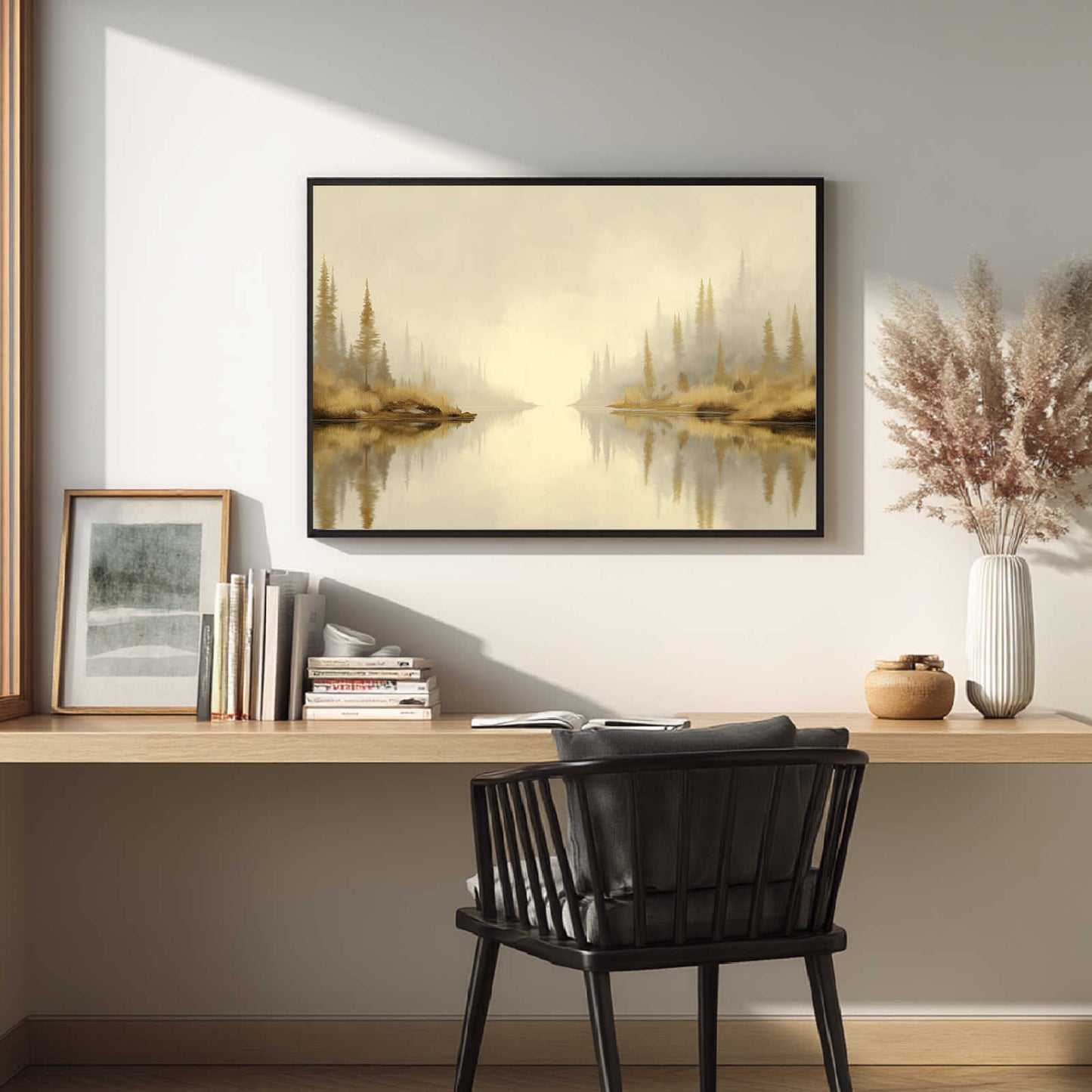 Mountain Forest Lake Abstract Landscape