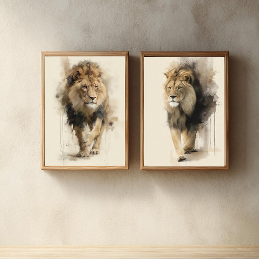 Abstract Beige Lion Animal