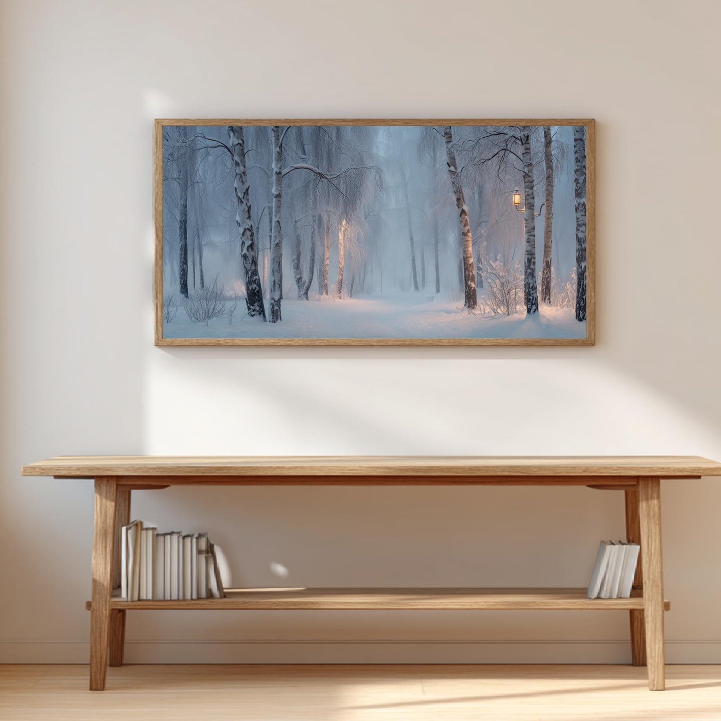 Winter Theme Abstract Forest Landscape