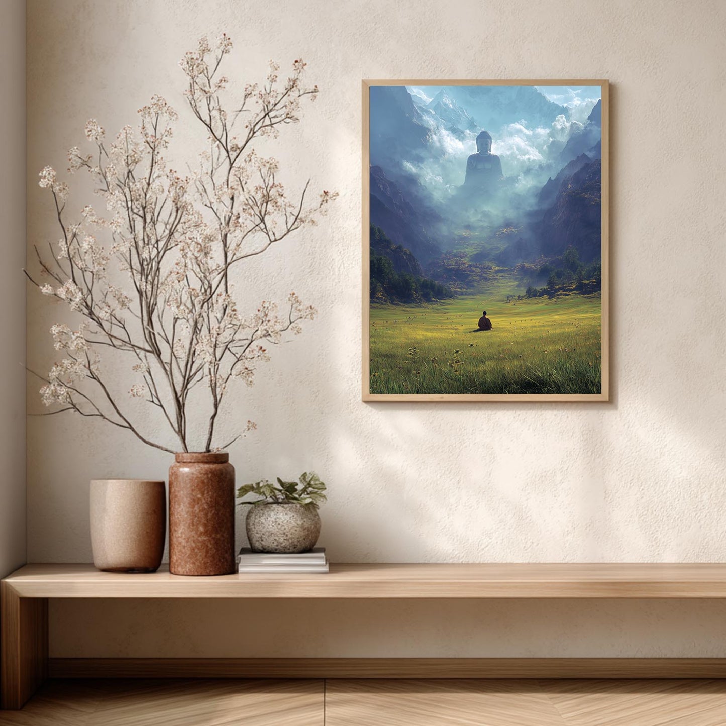 Modern Buddha Zen Abstract