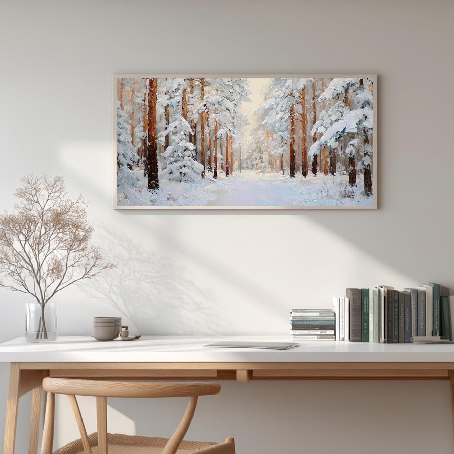 Abstract Landscape Winter Forest