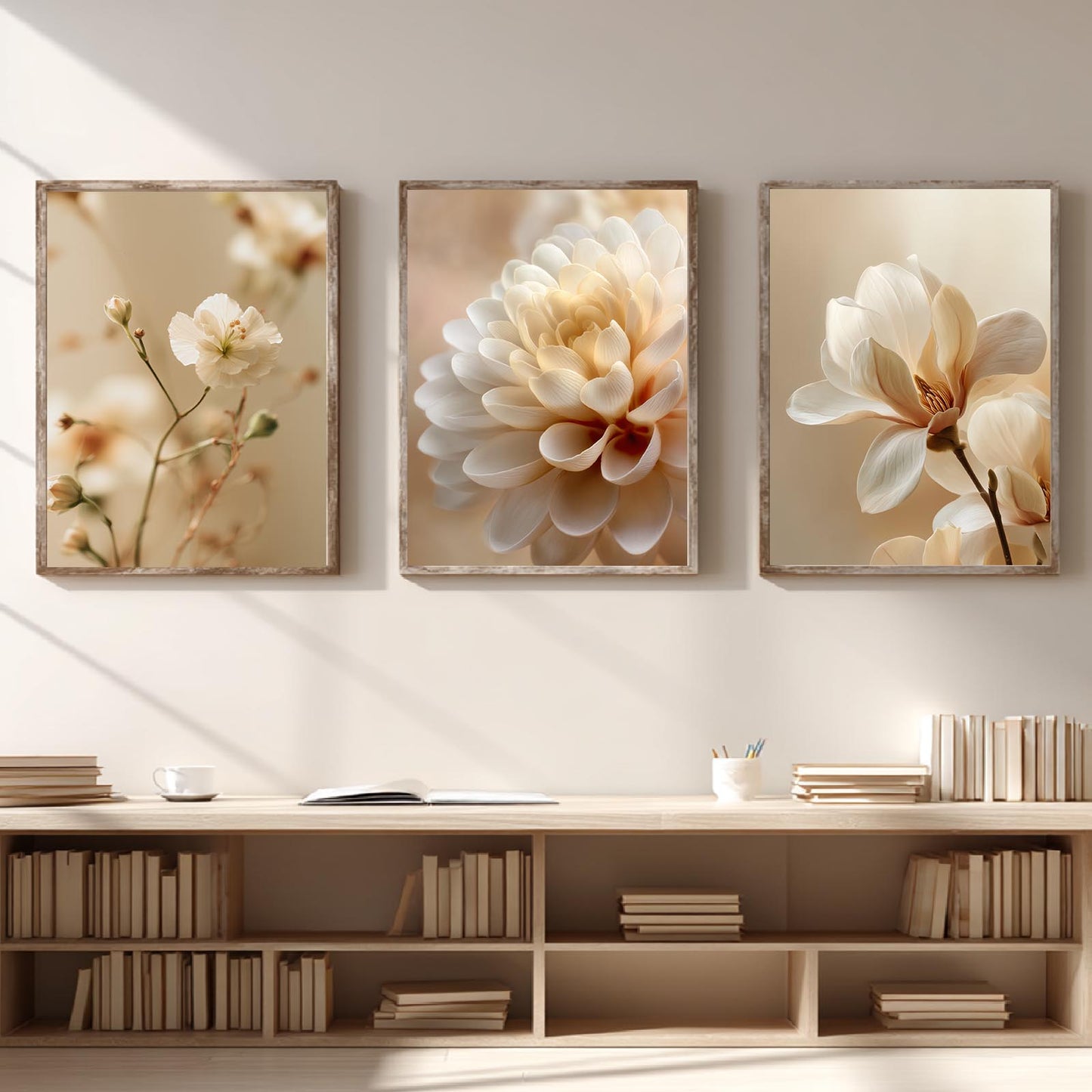 Abstract Floral Beige
