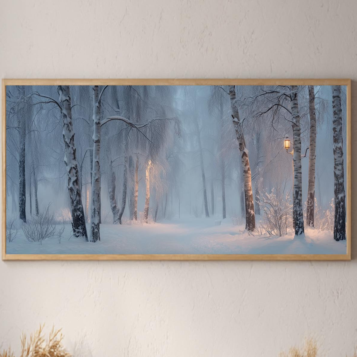 Winter Theme Abstract Forest Landscape